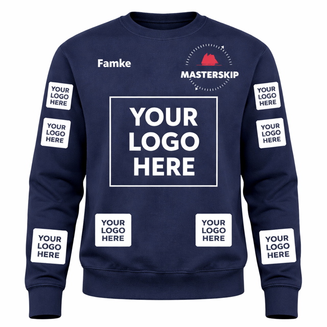 Voorbeeld sponsor trui met logo posities